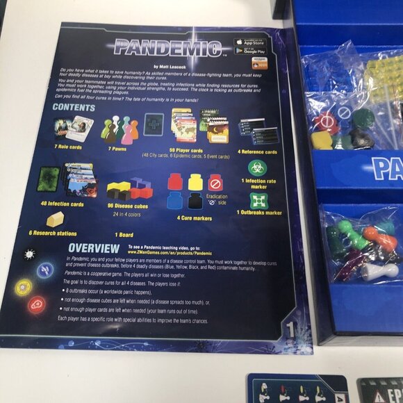 Pandemic Board Game Complete - ZMG 1100 Z-Man Games - Picture 4 of 8